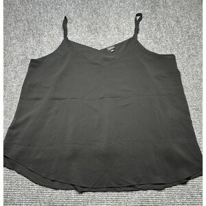 Torrid Cami Tank Top Womens 4 Black Double Layer‎ Lined V Neck Sleeveless Flowy